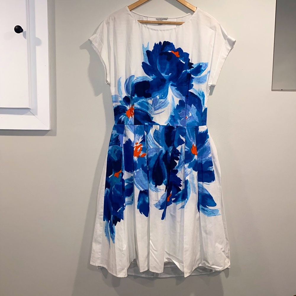 Halogen floral dress, cut-out back, size 12